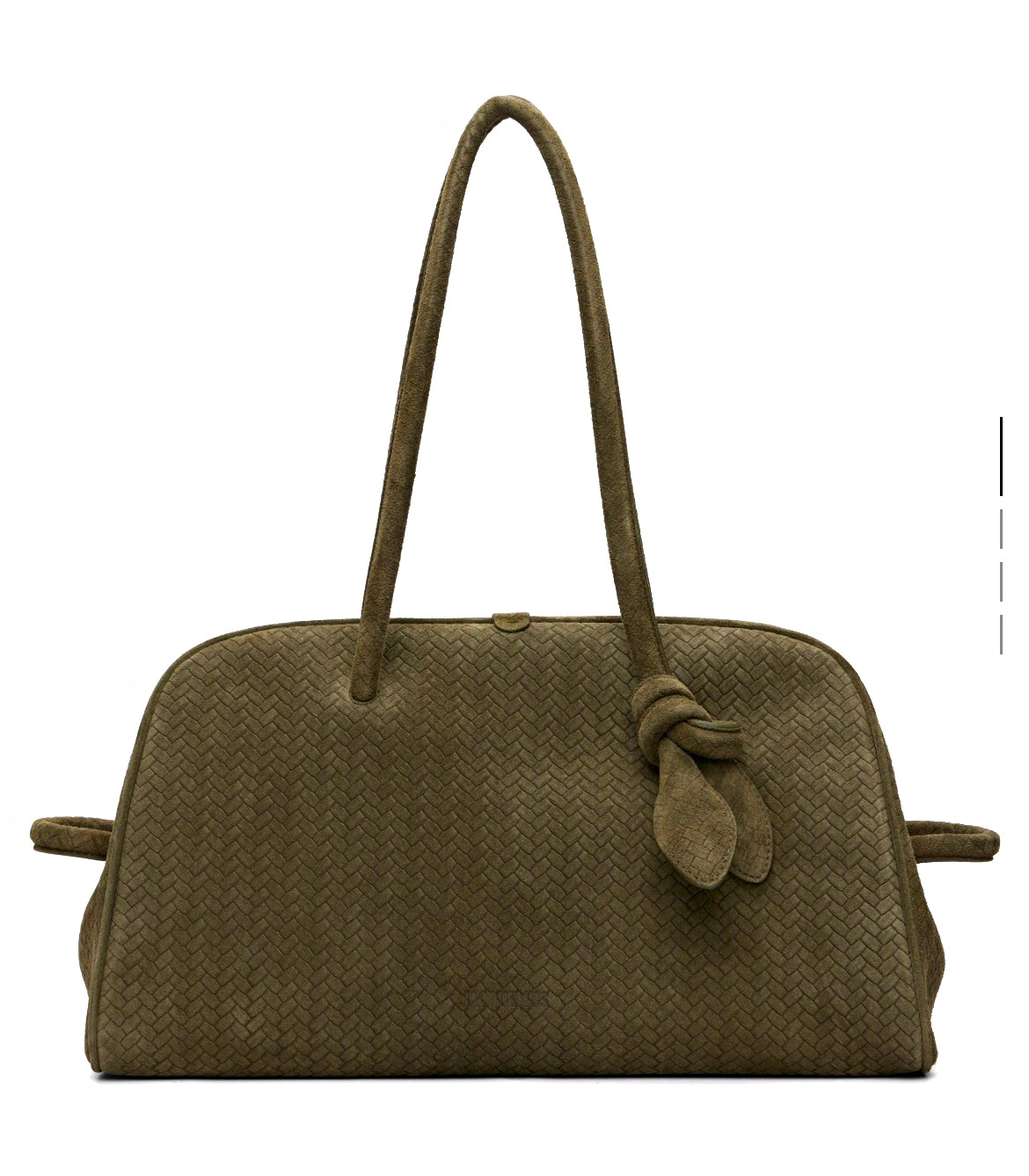 Jacquemus Turismo Medium Khaki Green Suede Braided Bowling Bag NWT 50% off MSRP