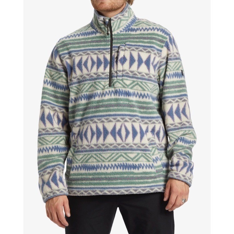 NWT Men\'s Billabong A/D Boundary Mock Neck 1/4 Zip Pullover - Med - Multicolor