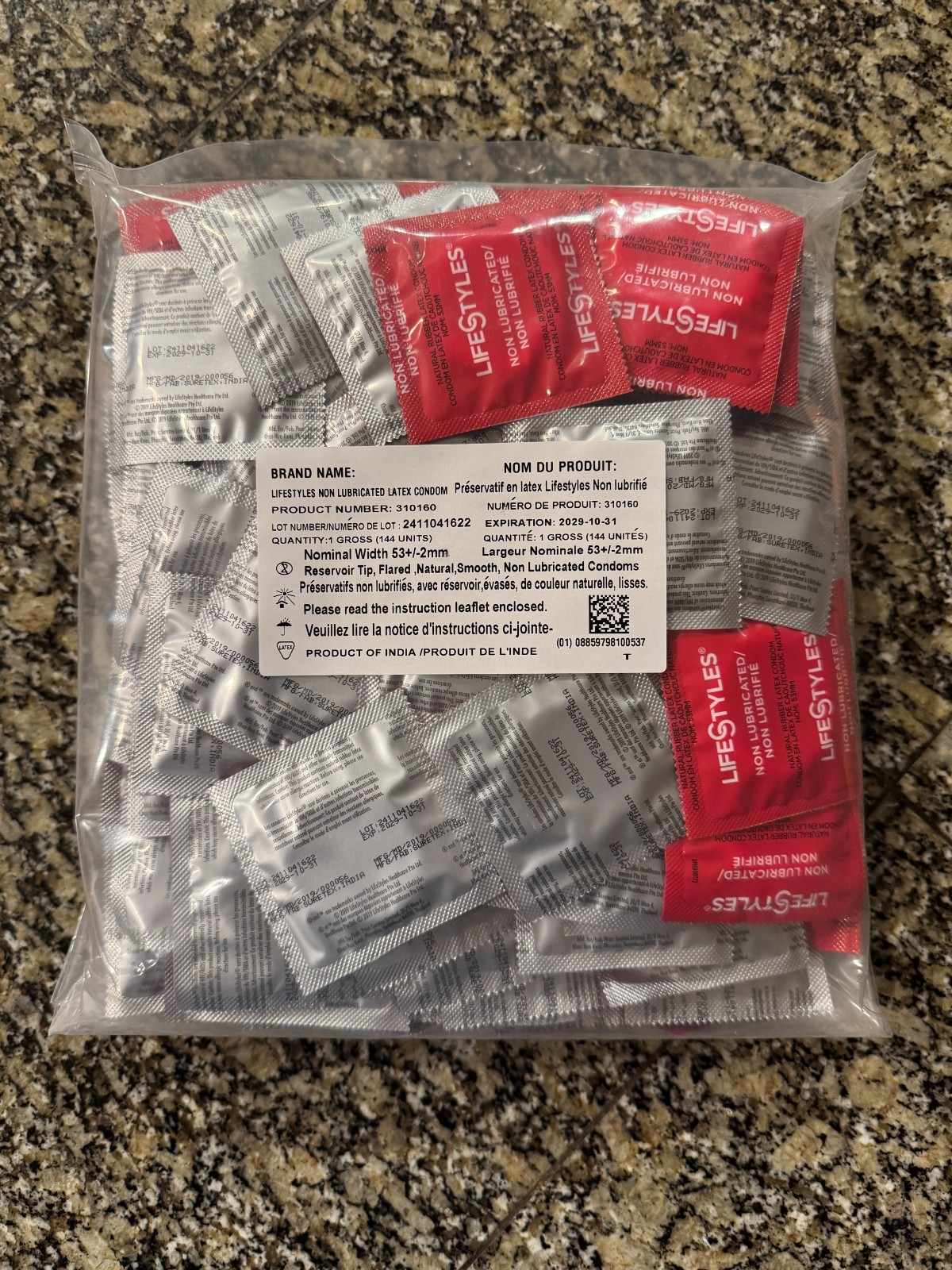 144 Condoms Lifestyles Non-lubricated Condoms *Authorized Distributor* 144 Condoms Lifestyles Non-lubricated Condoms *Authorized Distributor*