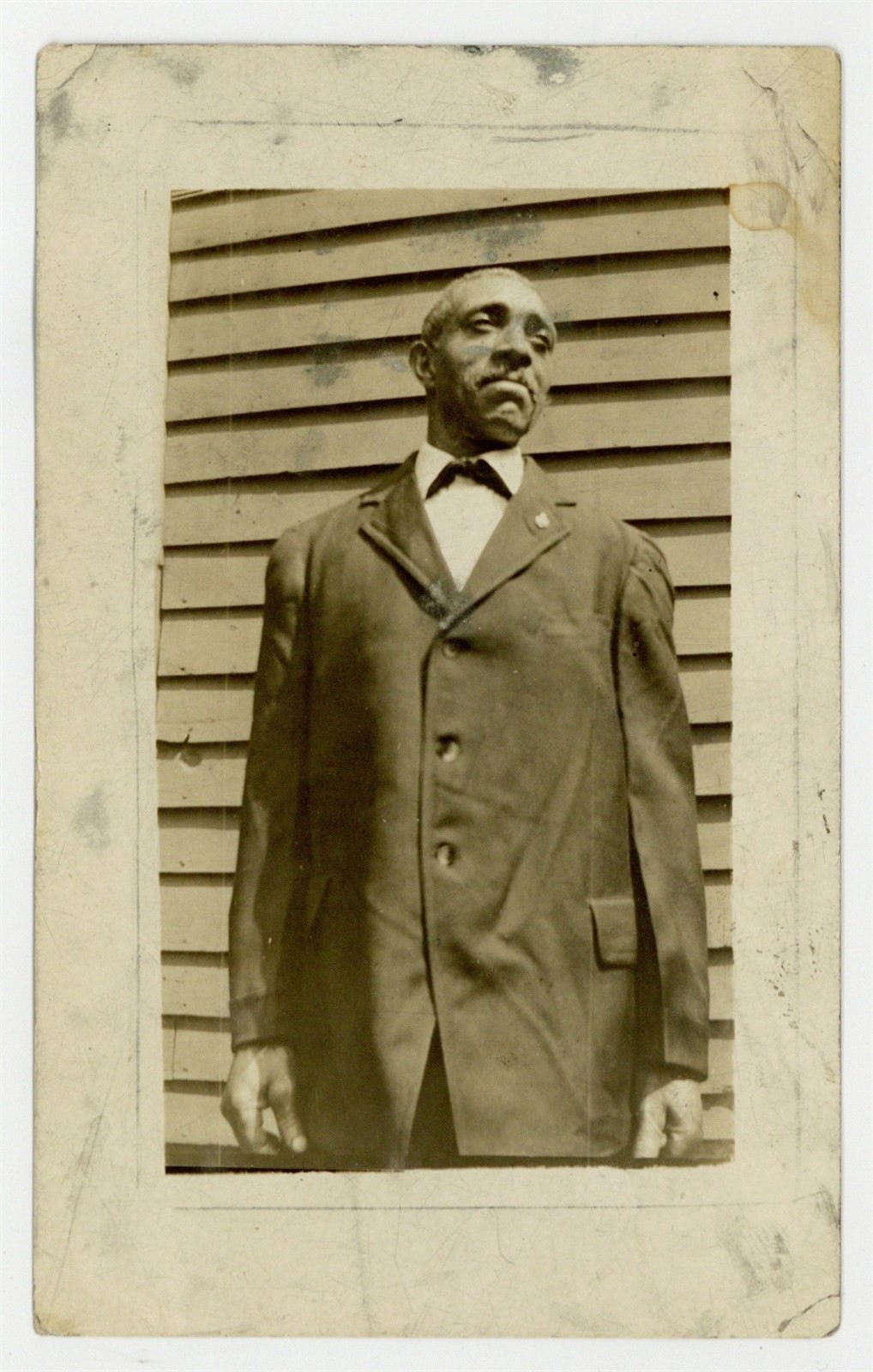 Dignified African American Gentleman 1920 Man Wearing Suit RPCC Photo Q9761