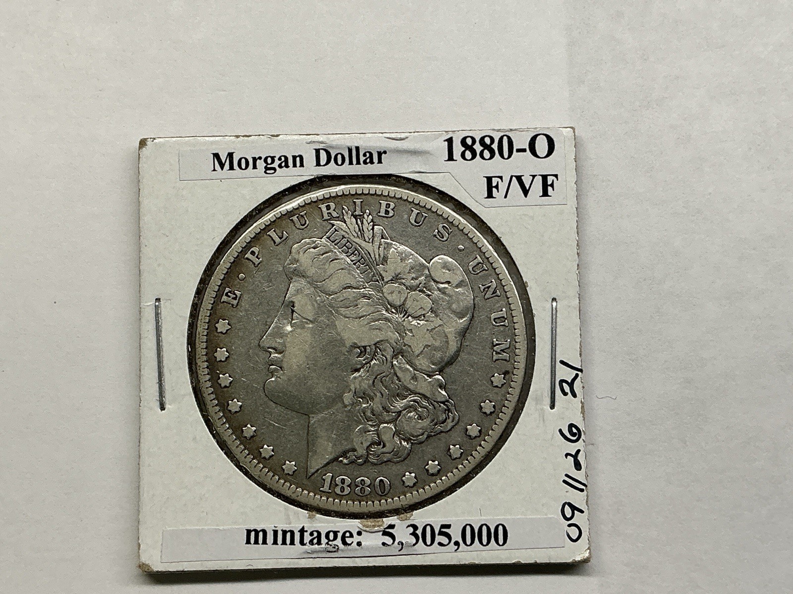 1880 O Morgan 90% Silver Dollar from New Orleans Mint VF Condition 091126 21ek 1880 O Morgan 90% Silver Dollar from New Orleans Mint VF Condition 091126 21ek