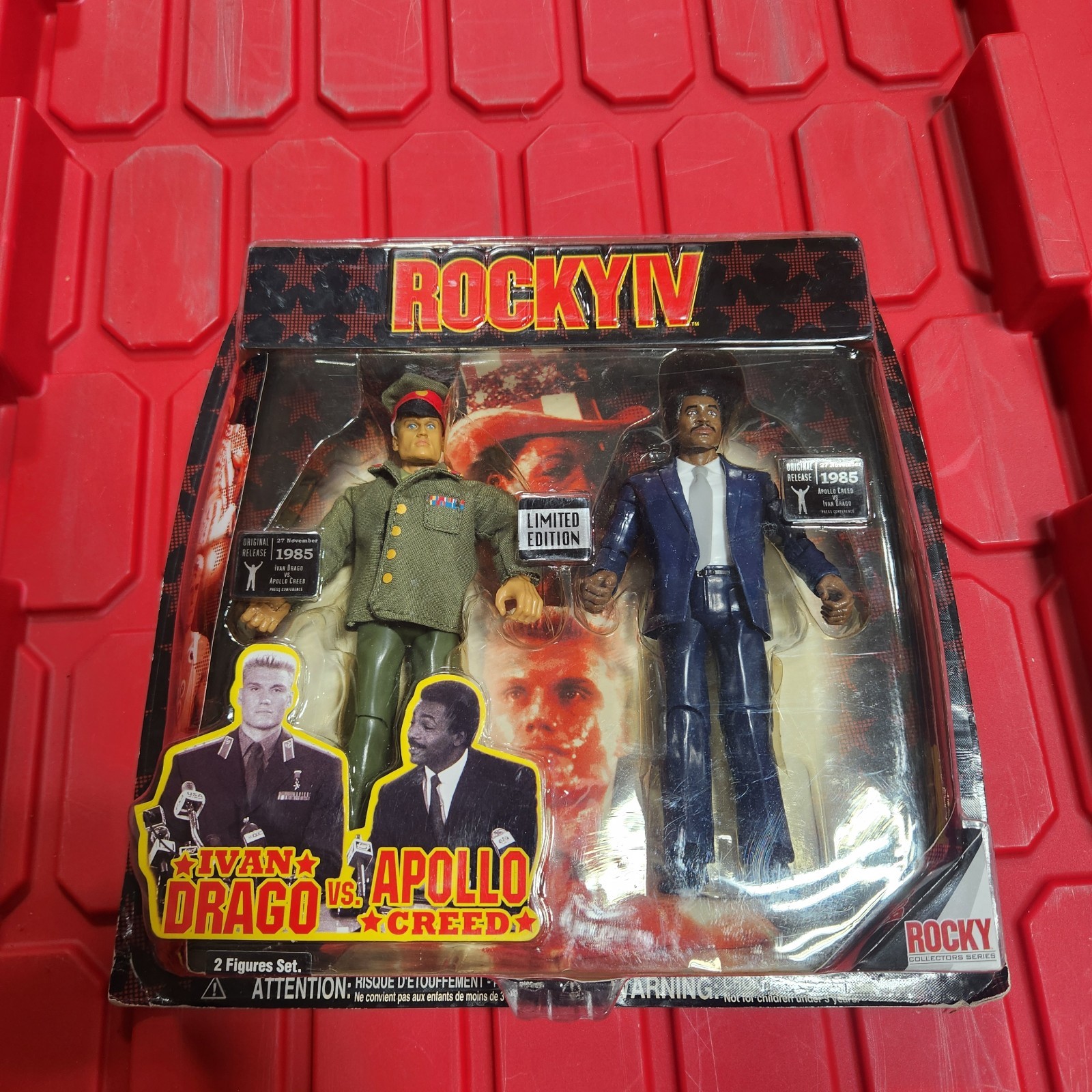 ROCKY IV MOVIE IVAN DRAGO VS APOLLO CREED LIMITED EDITION  JAKKS PACIFIC H22