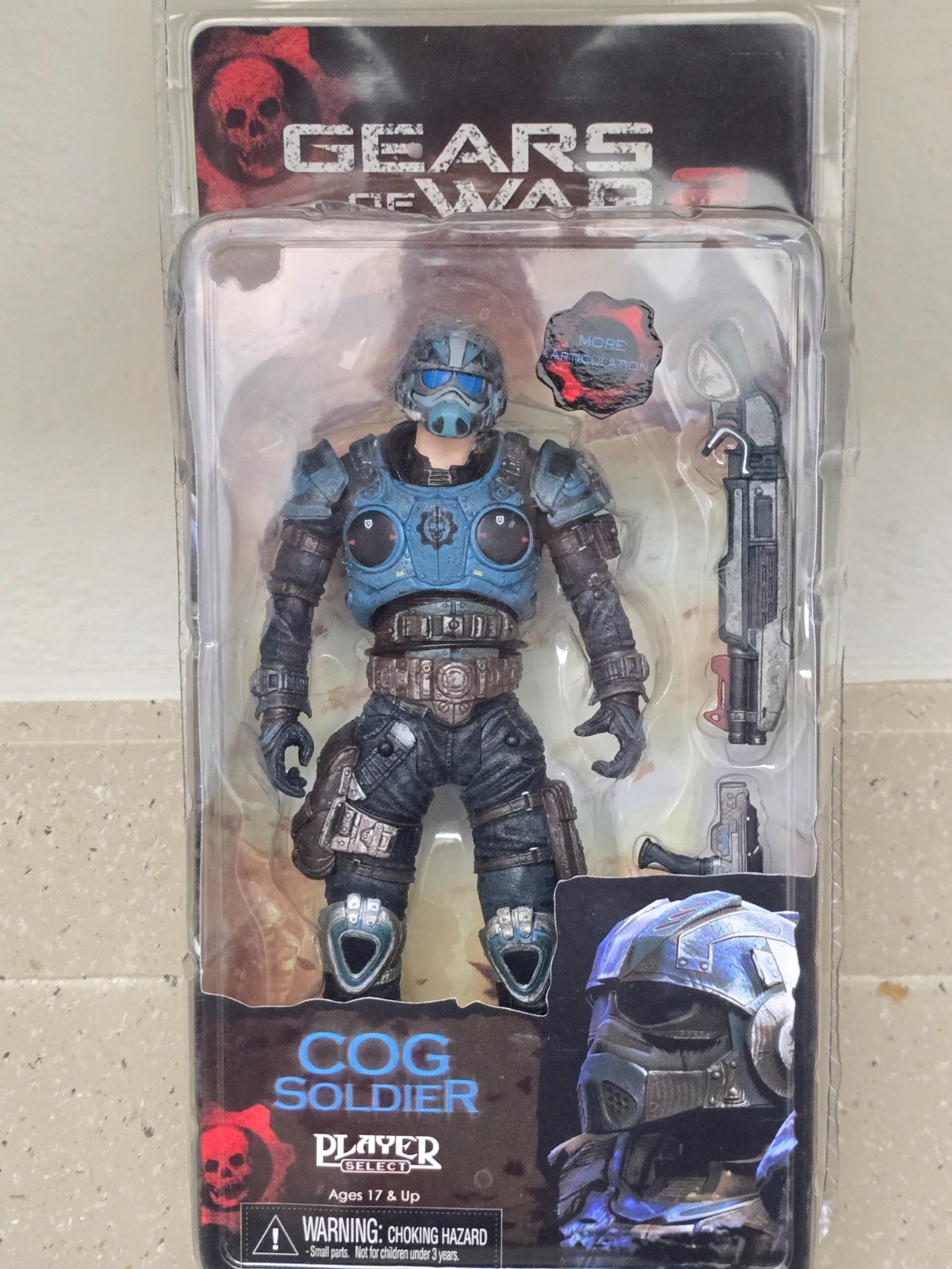 NECA Gears of War 2 COG Soldier Action Figure With Shotgun & Lancer New Sealed NECA Gears of War 2 COG Soldier Action Figure With Shotgun & Lancer New Sealed