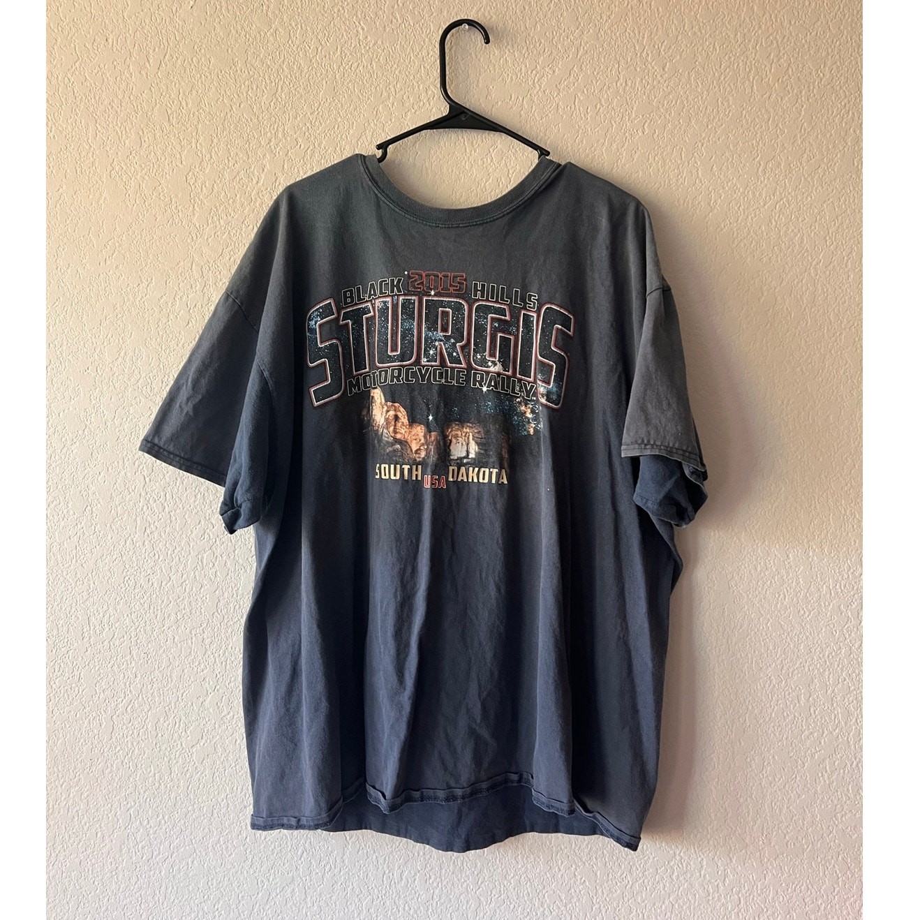 Vintage 2015 Sturgis Motorcycle Rally Black Hills Faded Graphic T Shirt Vintage 2015 Sturgis Motorcycle Rally Black Hills Faded Graphic T Shirt
