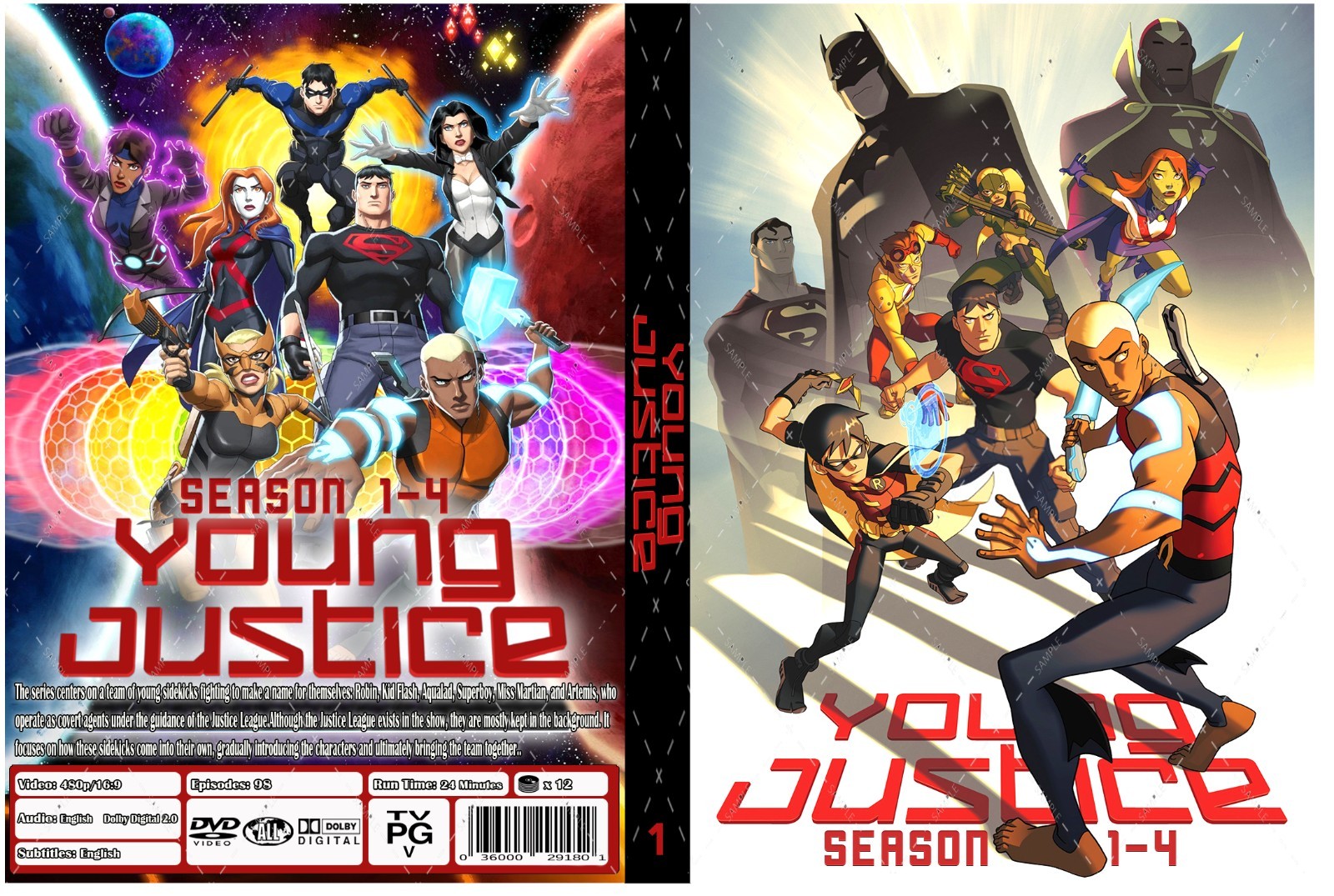 Young Justice Animated Series Season 1-4 Episodes 1-98 English Audio