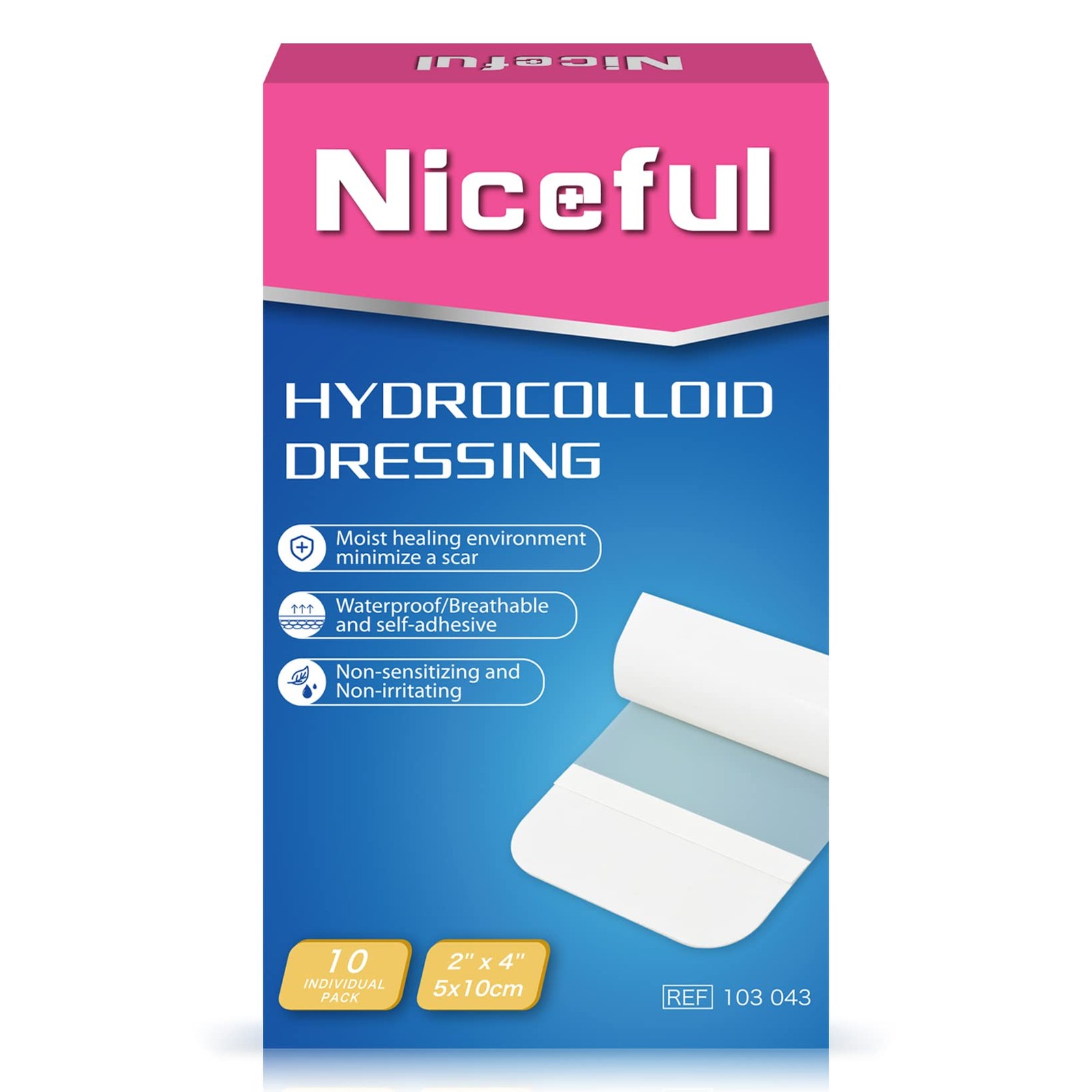 Niceful 10 Count Hydrocolloid Bandages Large, 2\ Niceful 10 Count Hydrocolloid Bandages Large, 2\