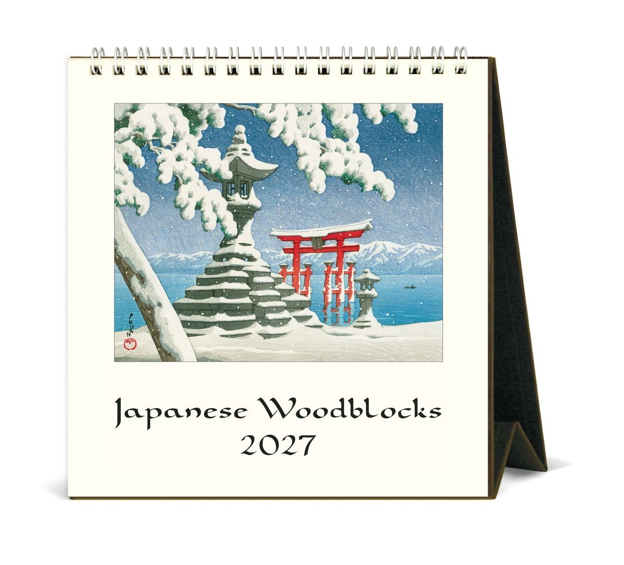 Cavallini & Co. 2027 Easel Desk Calendar Japanese Woodblocks