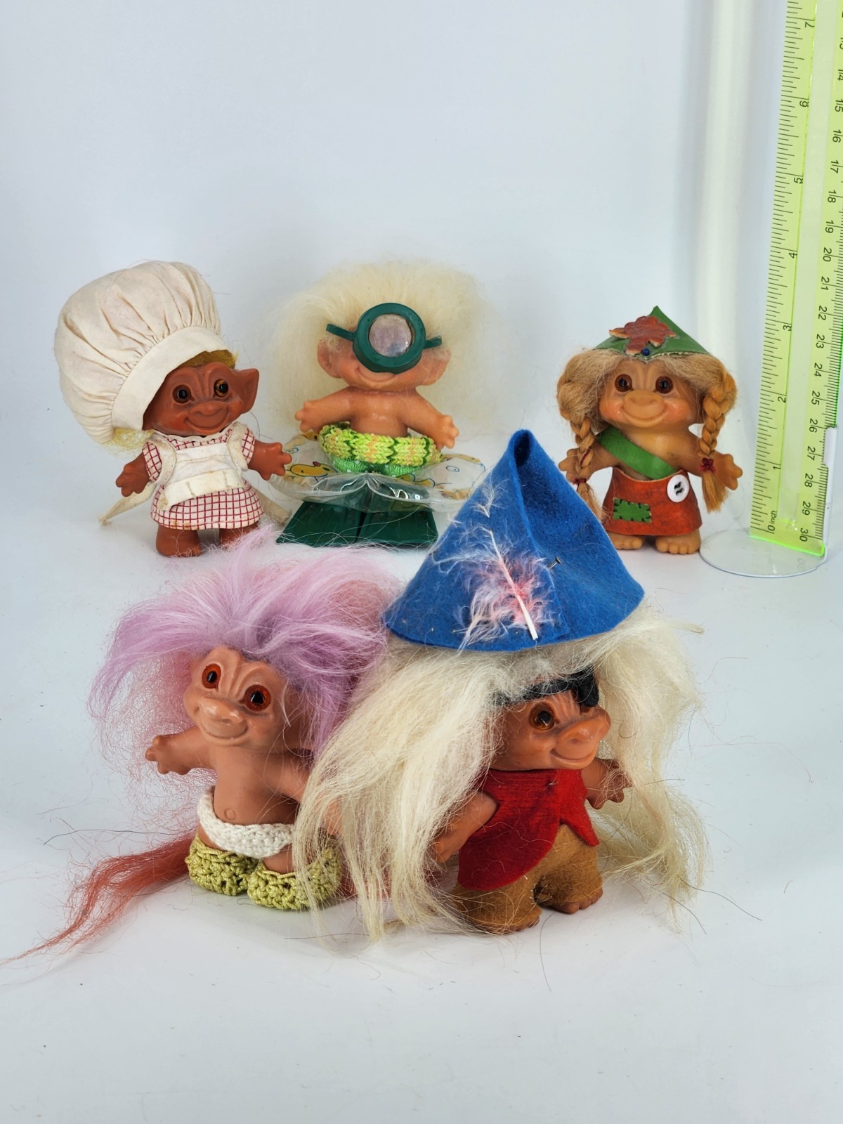vintage 1960\'s old 3” Troll antique Dam Thing Scandia House Lot of 5 Rare vintage 1960\'s old 3” Troll antique Dam Thing Scandia House Lot of 5 Rare