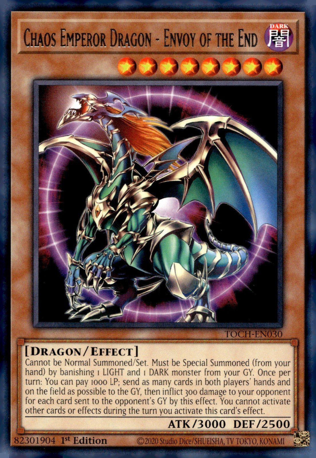 Yu-Gi-Oh Chaos Emperor Dragon - Envoy of the End 1st TOCH-EN030 Rare NM/LP x1
