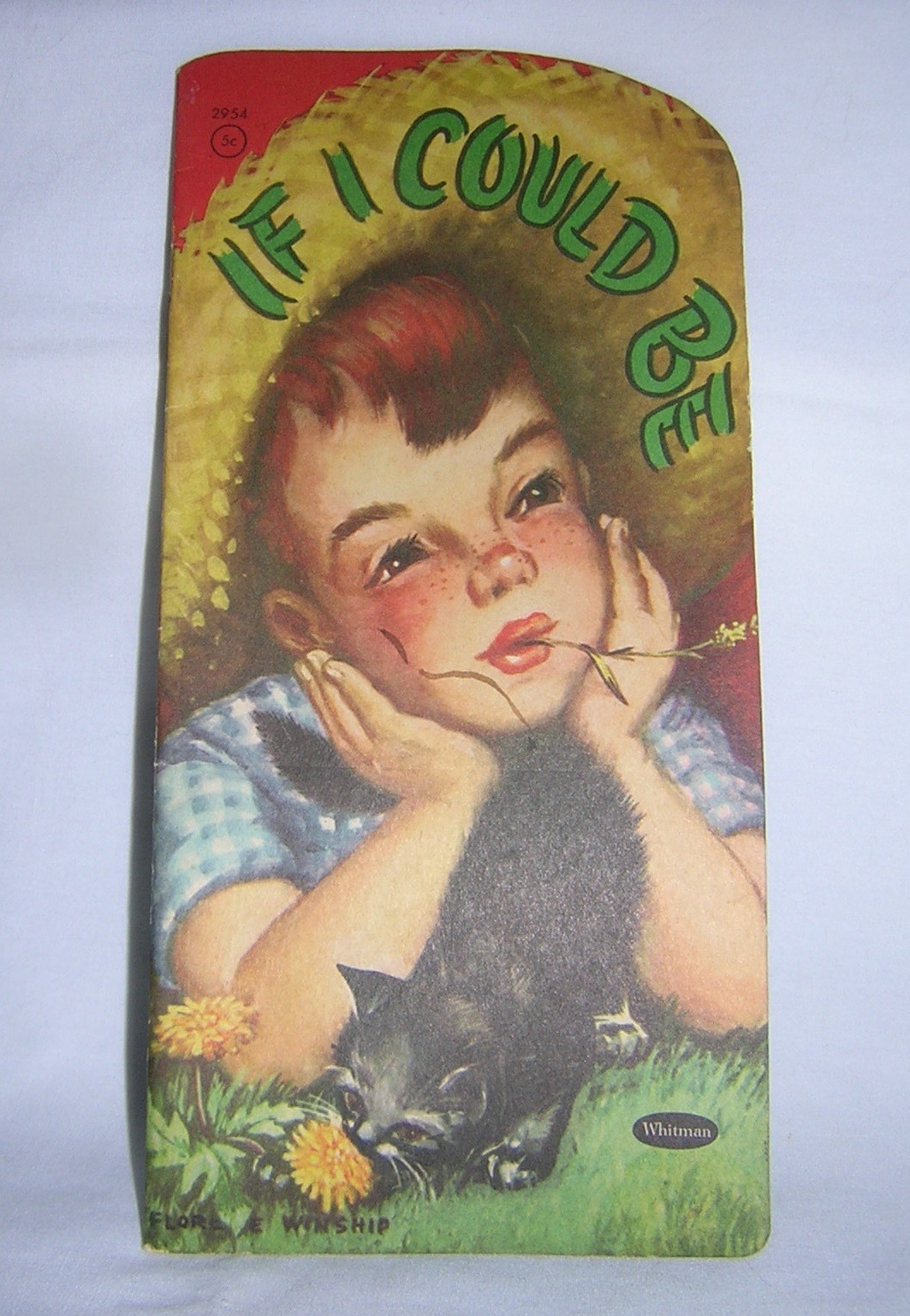 Vintage 1953 ~ IF I COULD BE ~ Whitman Die-Cut Booklet Florence Sarah Winship NF