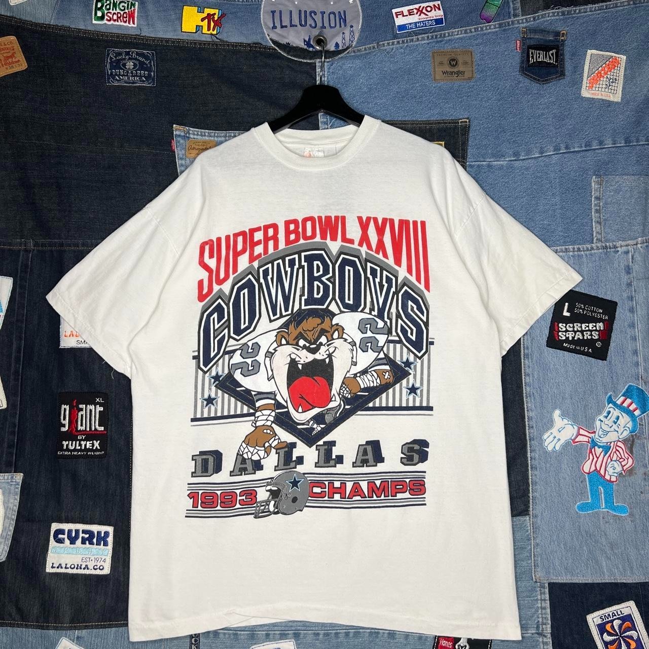 Vintage Dallas Cowboys Looney Tunes Taz T Shirt reprint VK17831