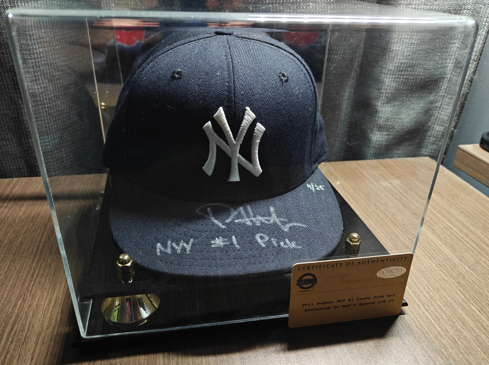 New York Yankees #1 Draft Pick-Phil Hughes Signed NYY-RARE 4 of 25- Steiner COA