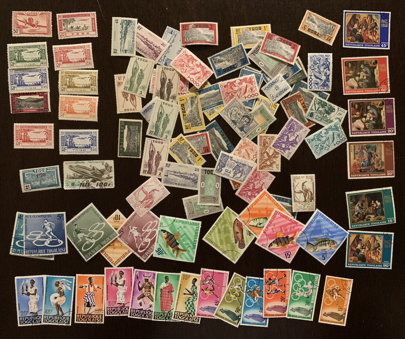 TOGO STAMP LOT MINT, USED, AIRMAIL, SPORTS, OLYMPICS, 1968 NOEL, OVERPRINT ETC.