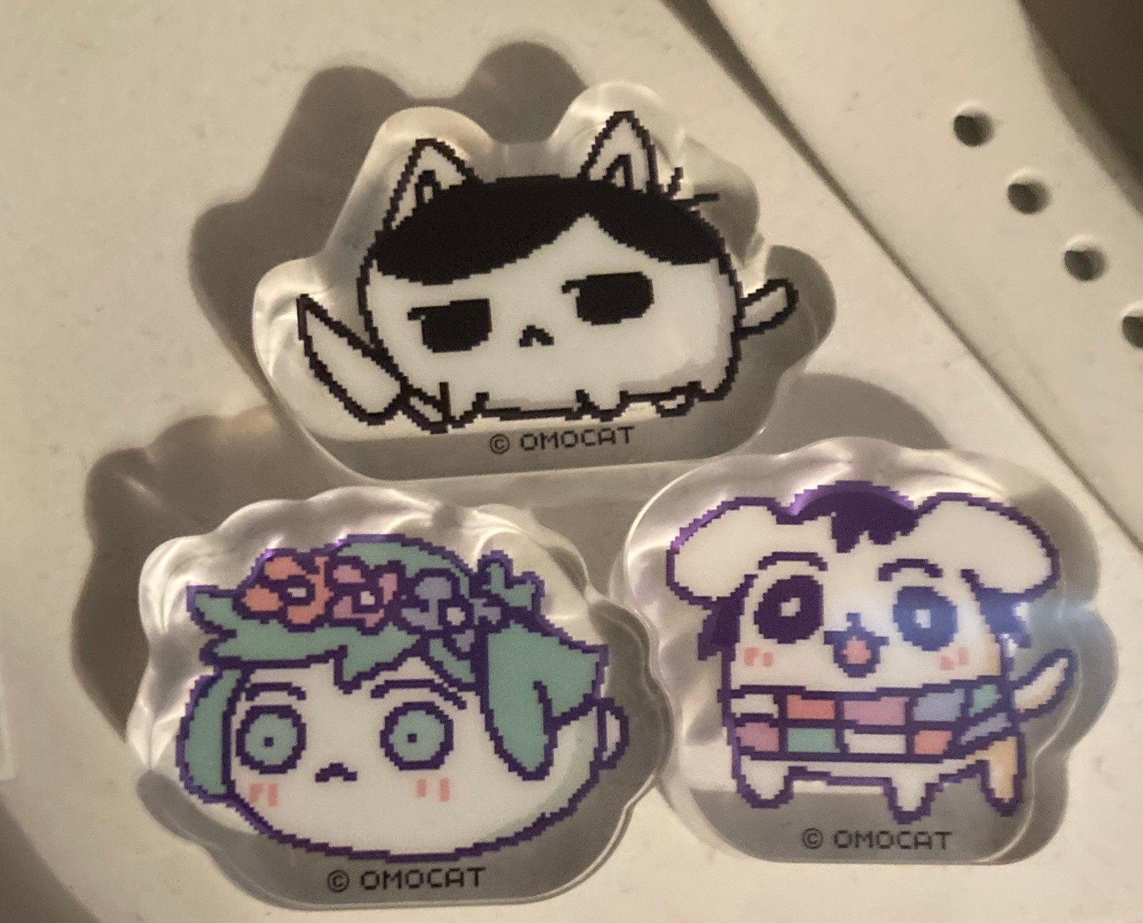 Omori Omocat Animal Acrylic: Omori cat, Basil bunny and Kel dog