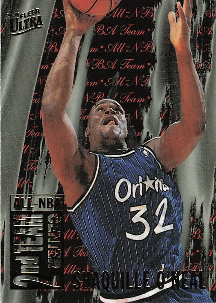 Fleer 1995-96 Ultra All-NBA Shaquille O\'Neal Orlando Magic #8/15 Insert