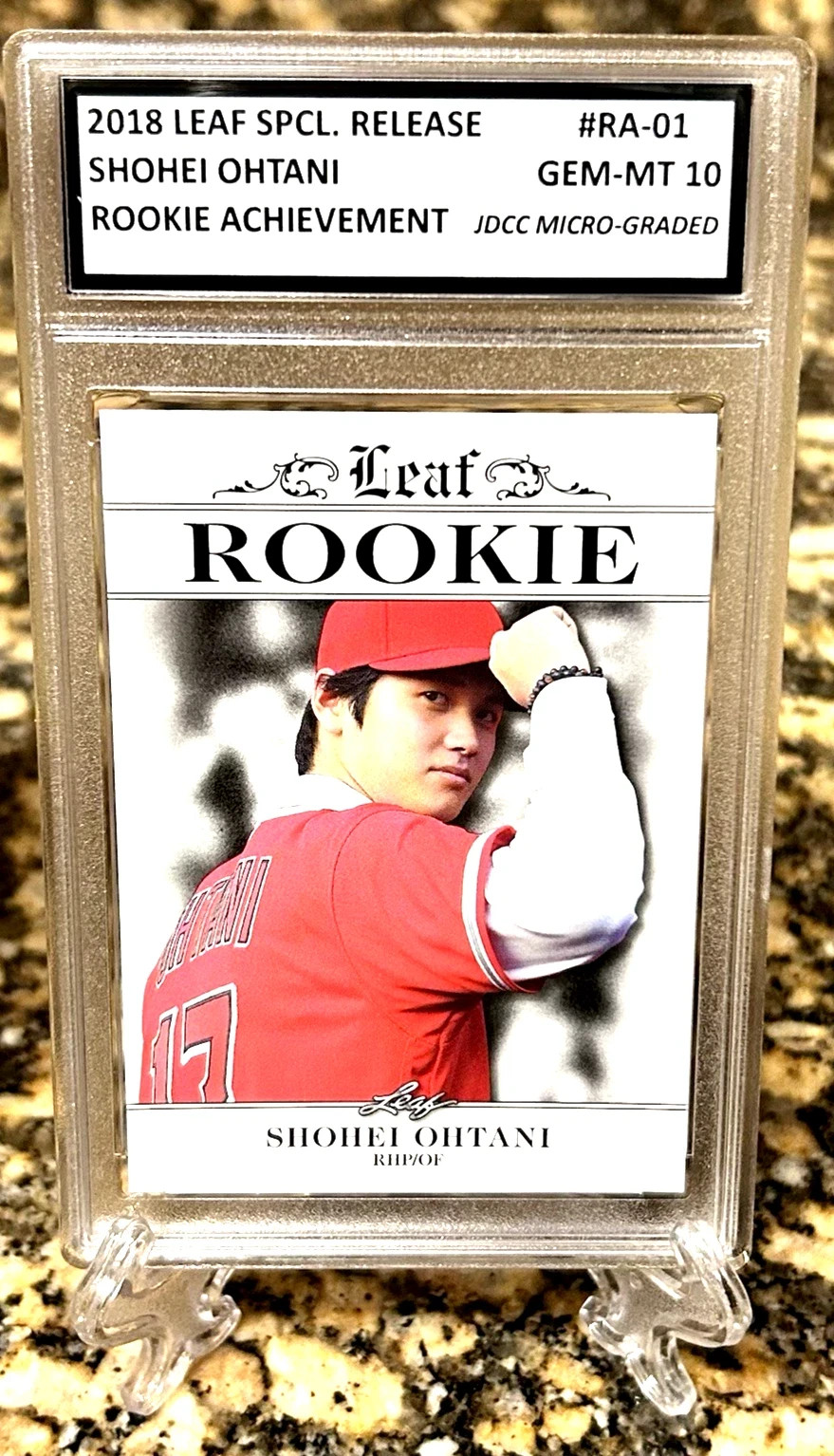 Graded Gem-Mt 10 SHOHEI OHTANI Rookie Card 2018 LEAF ROOKIE ACHIEVEMENT #RA-01