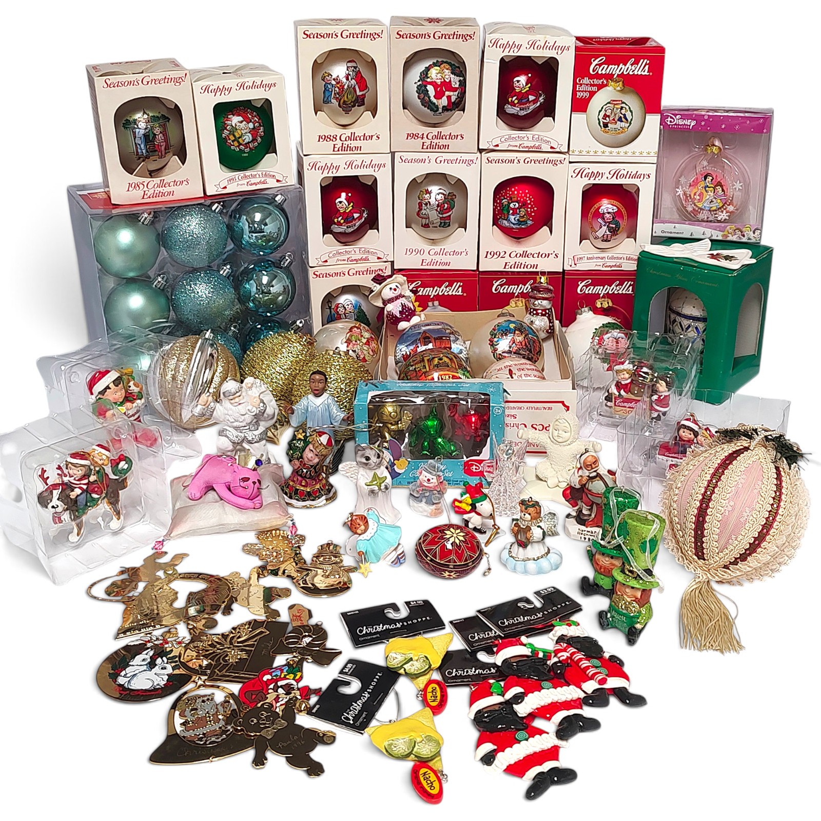Huge 103pc VTG Christmas Ornaments Lot Excellent Condtion Variety Of Brands