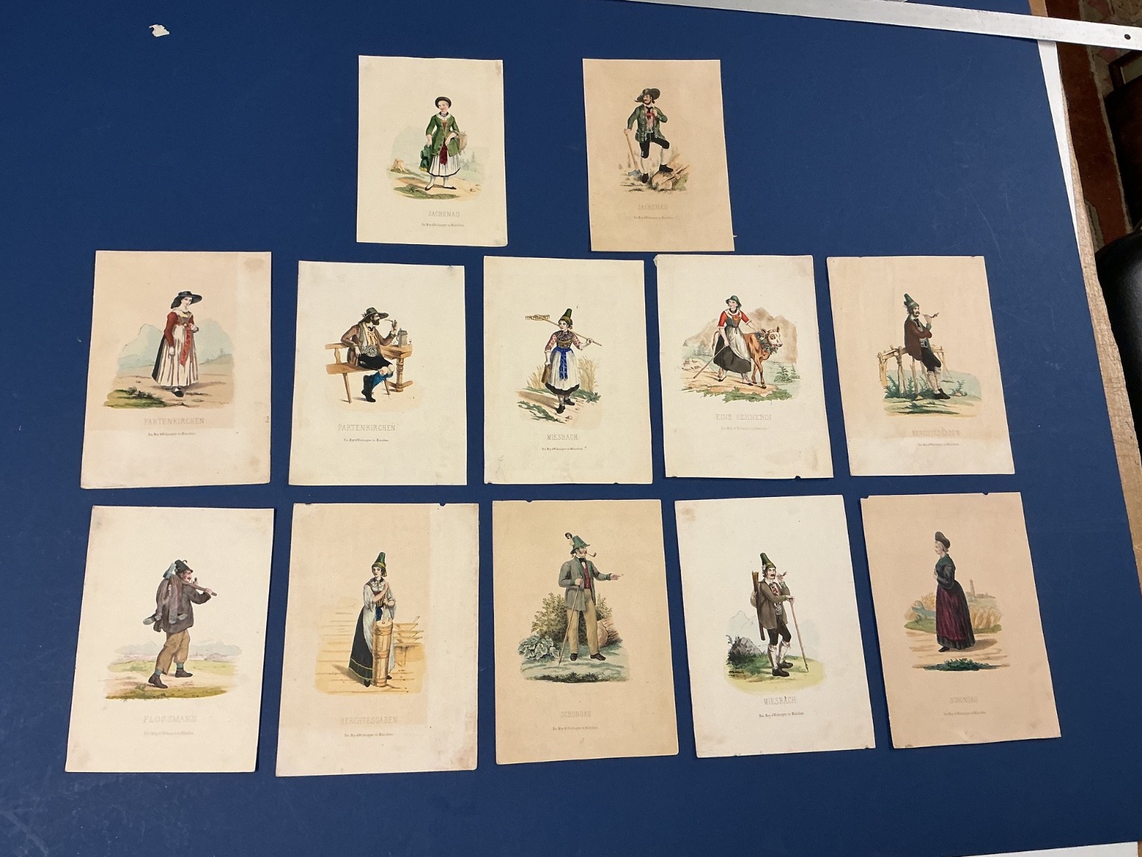 12 Hand Colored Lithographs Ca.1840 Mey & Widmayer, Munich 12 Hand Colored Lithographs Ca.1840 Mey & Widmayer, Munich