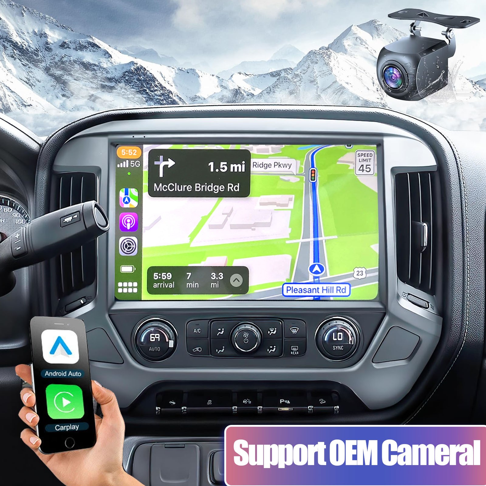 Carplay For 2014-2018 Chevrolet Silverado GMC Sierra 8 Core Car Stereo Radio Carplay For 2014-2018 Chevrolet Silverado GMC Sierra 8 Core Car Stereo Radio