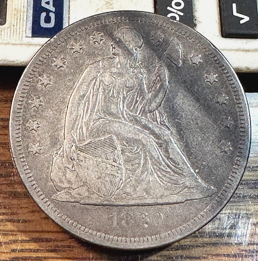 1860-O Seated Liberty Silver Dollar Nice Original Choice VF Details CHRC