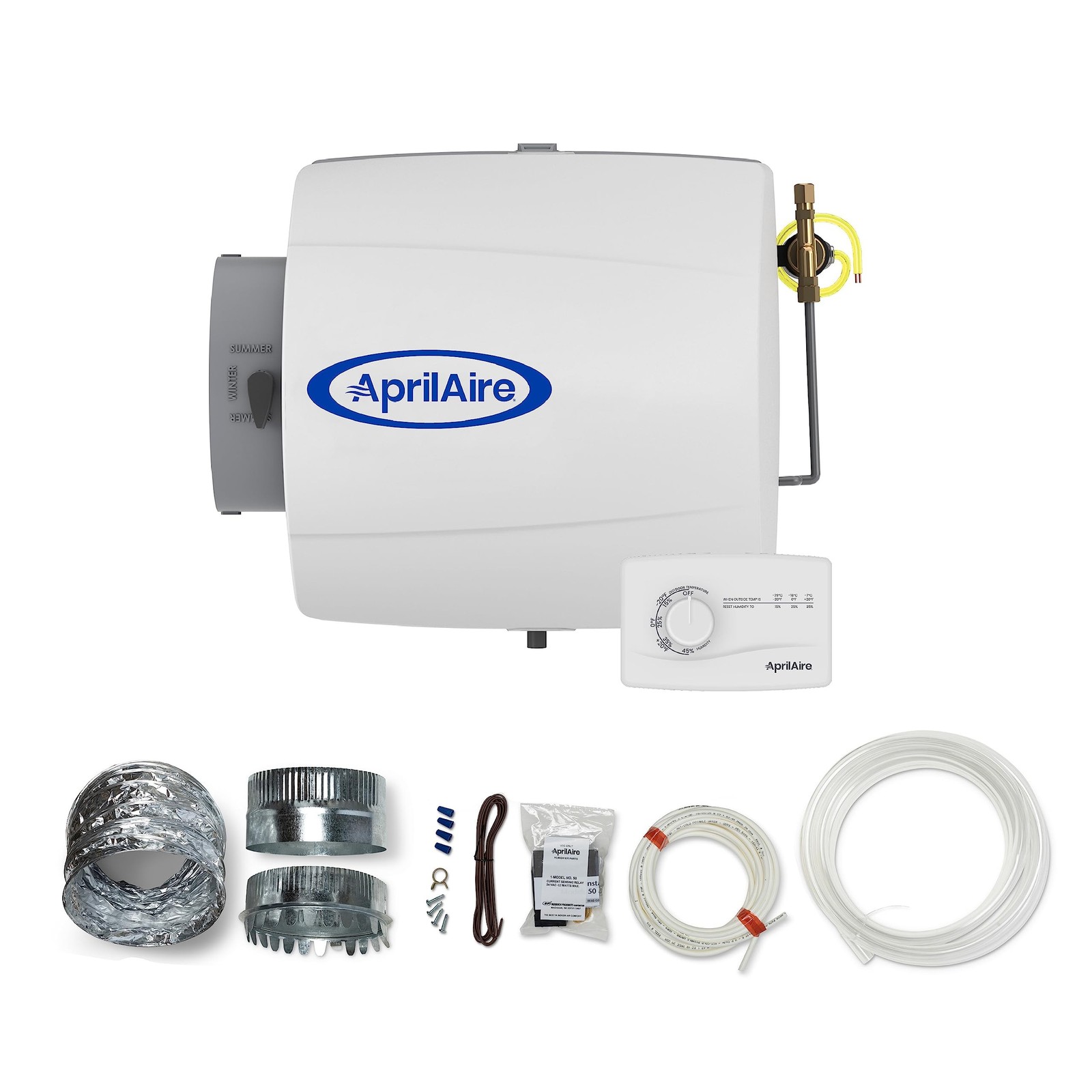 AprilAire 500M 12-gal. Whole-House Small Bypass Evaporative Humidifier with M...