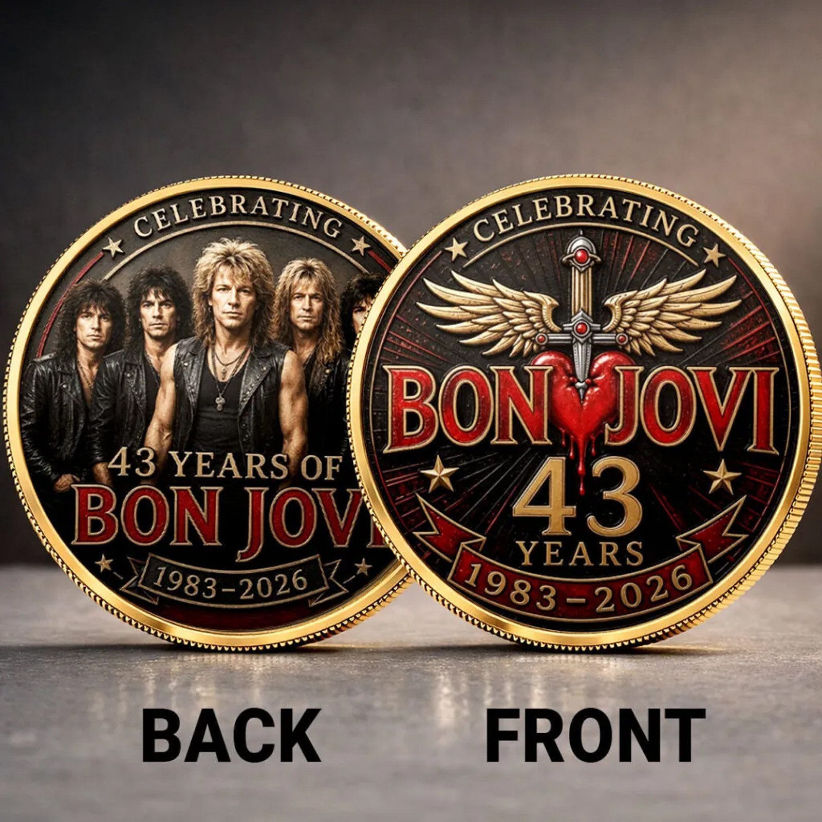 Bon Jovi 43 Years Anniversary Commemorative Coin