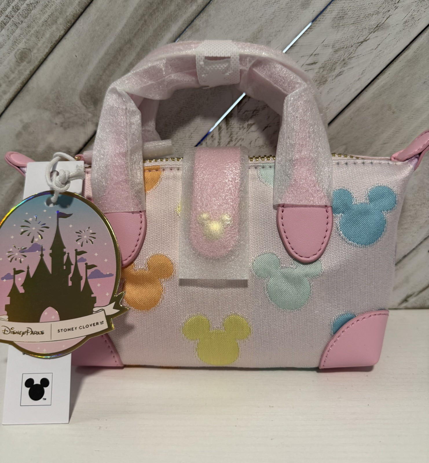 Disney Parks 2026 Stoney Clover Mickey Icon Rainbow Pouchette Crossbody NEW NWT