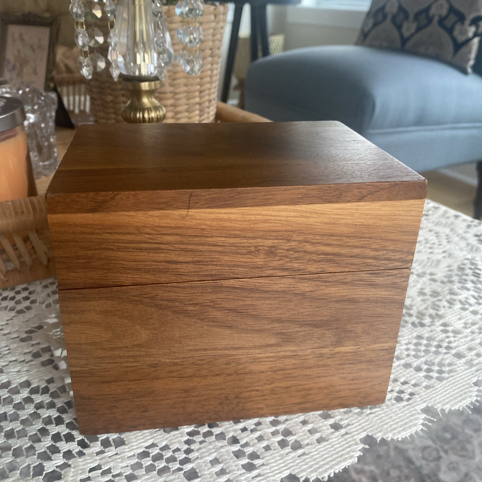 Vintage Wood Recipe Box Hinged With Card Dividers Kustom Kraft Vintage Wood Recipe Box Hinged With Card Dividers Kustom Kraft