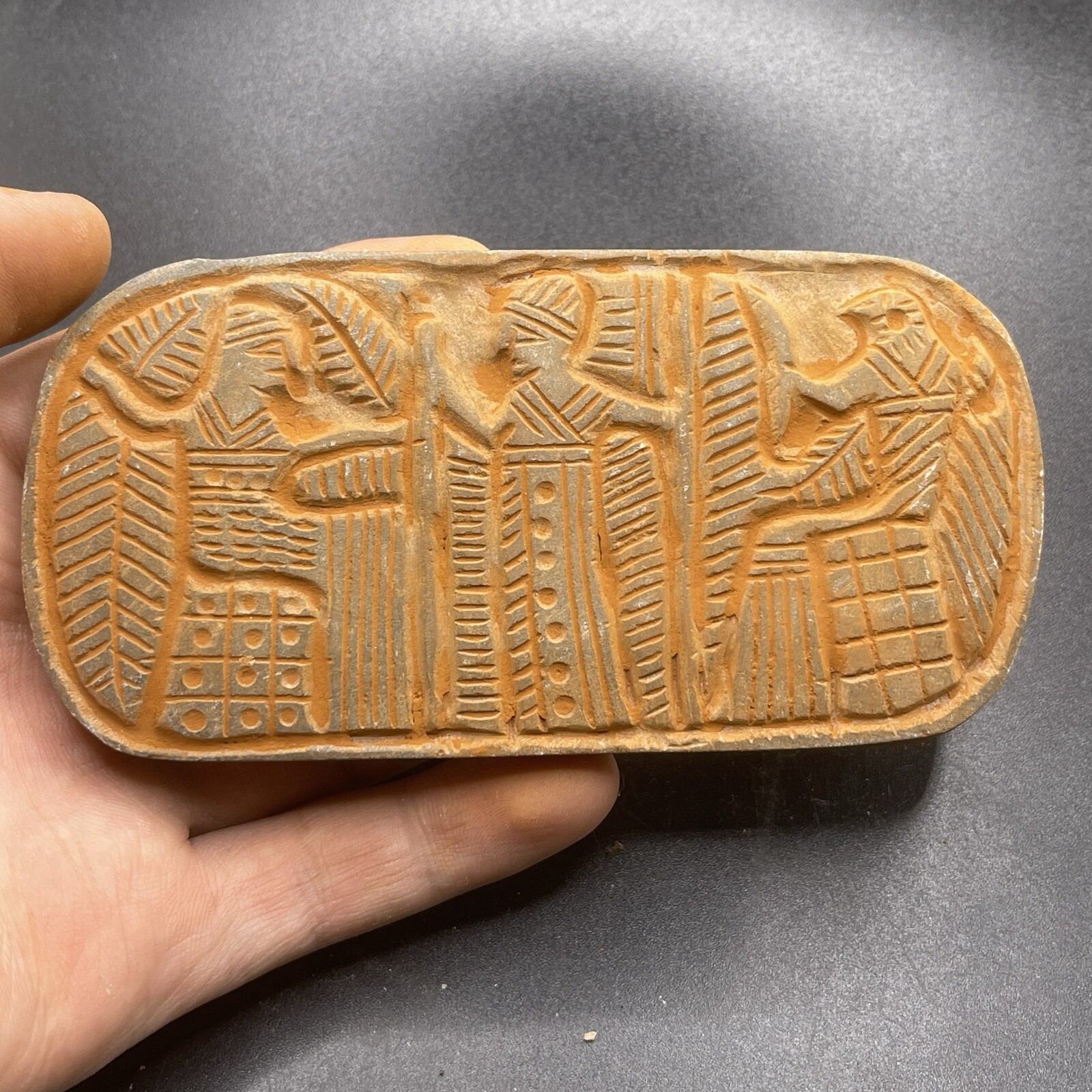 Wonderful Ancient Near Eastern Kings Servant Gathered Tablet Intaglio Wonderful Ancient Near Eastern Kings Servant Gathered Tablet Intaglio