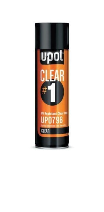 U-POL Premium Aerosols: Clear #1, High Gloss Clearcoat, 15oz UPL-UP0796 U-POL Premium Aerosols: Clear #1, High Gloss Clearcoat, 15oz UPL-UP0796