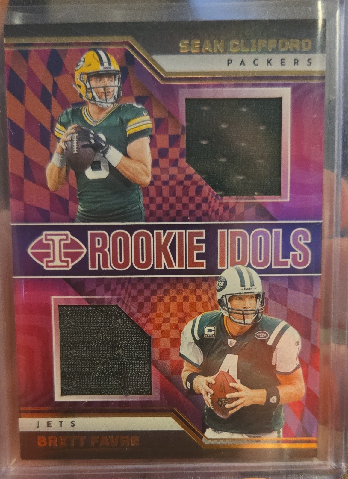 2023 Panini Illusions - Rookie Idols Dual Mem Brett Favre, Sean Clifford #RM-CF