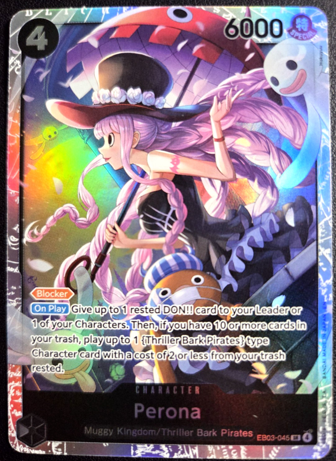 Perona EB03-045 SR ONE PIECE Tcg NM Black Perona EB03-045 SR ONE PIECE Tcg NM Black