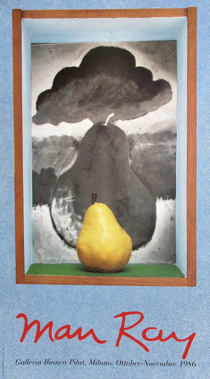 Man Ray Pear Galleria Bianca Pilot Italy 1986 Poster 18 x 31-1/2 Man Ray Pear Galleria Bianca Pilot Italy 1986 Poster 18 x 31-1/2