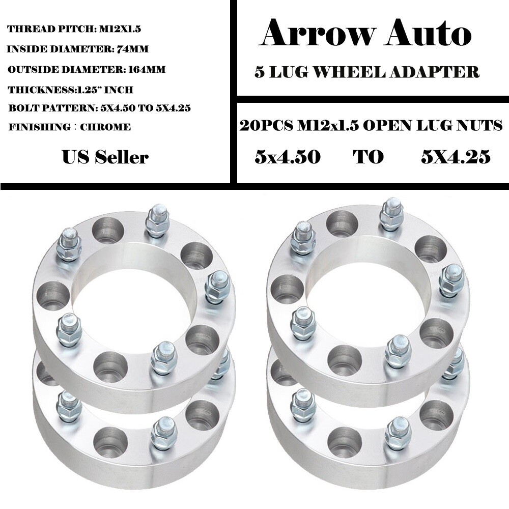4PCS 5X4.5(114.3MM) TO 5X4.25(107.95 MM) WHEEL ADAPTERS 1.25\ 4PCS 5X4.5(114.3MM) TO 5X4.25(107.95 MM) WHEEL ADAPTERS 1.25\