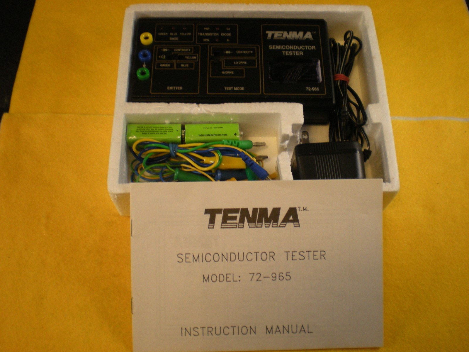 Tenma Semiconductor Tester Model 72-965, Leads, Manual + Extra (SEE DESCRIPTION) Tenma Semiconductor Tester Model 72-965, Leads, Manual + Extra (SEE DESCRIPTION)