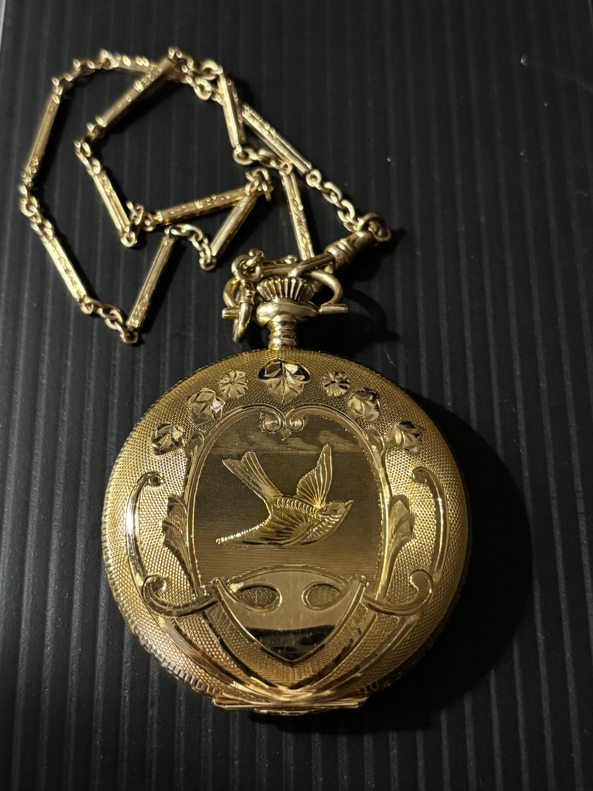 Antique 16S Solid 14K Gold Roy Aegis Hunter Waltham Pocket Watch c.1921- 7j