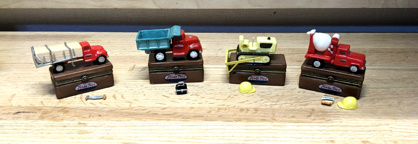 VTG 4 Tonka Toys The Retrospect Series Tonka Dozer Dump Cement Lumber Trucks PHB VTG 4 Tonka Toys The Retrospect Series Tonka Dozer Dump Cement Lumber Trucks PHB