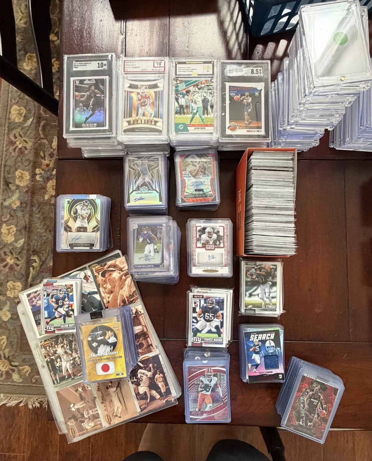 Huge Sports Card Lot 10 Graded 23 Autos Numbered Rookies MLB NFL NBA