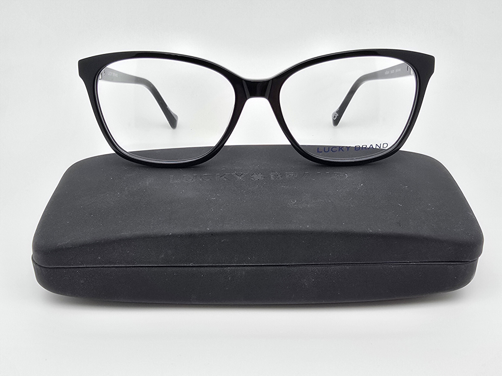 Lucky Brand VLBD241 Black Cat Eye Eyeglasses w/ Flexhinge and Case 55-15-140