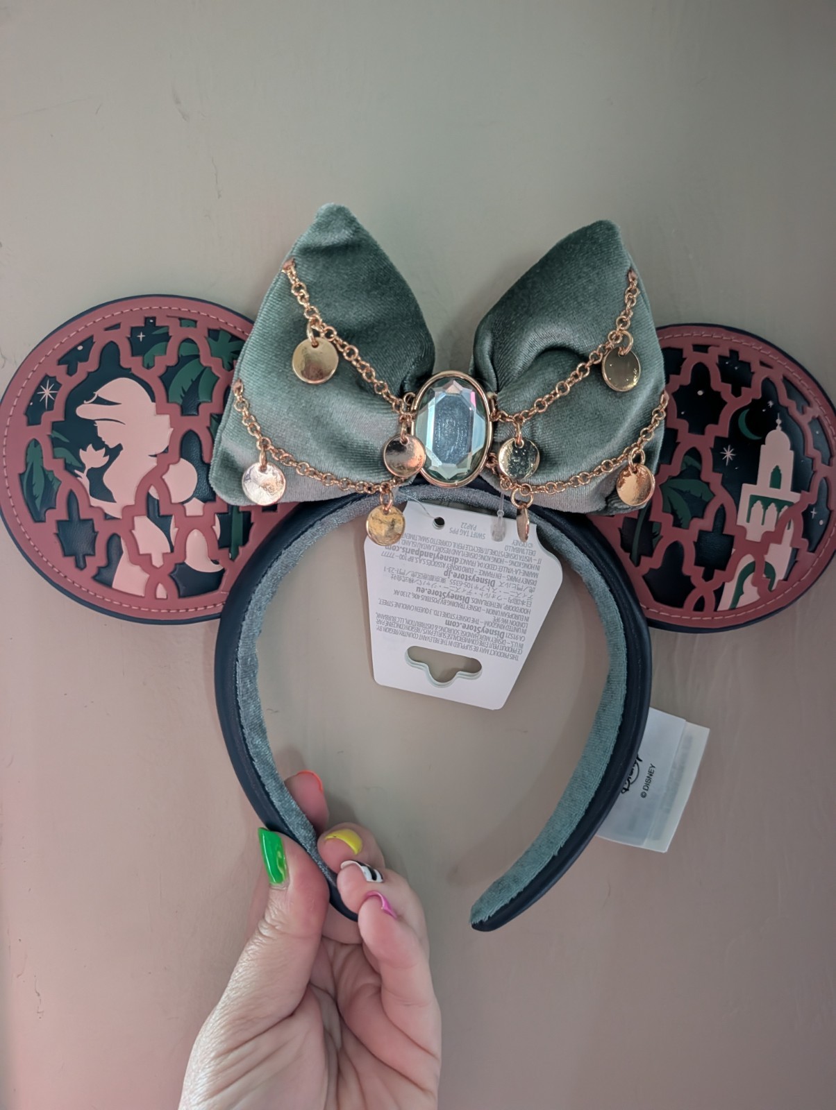 2026 Disney Parks Epcot Morocco Princess Jasmine Aladdin Headband Bow Ears NEW 2026 Disney Parks Epcot Morocco Princess Jasmine Aladdin Headband Bow Ears NEW