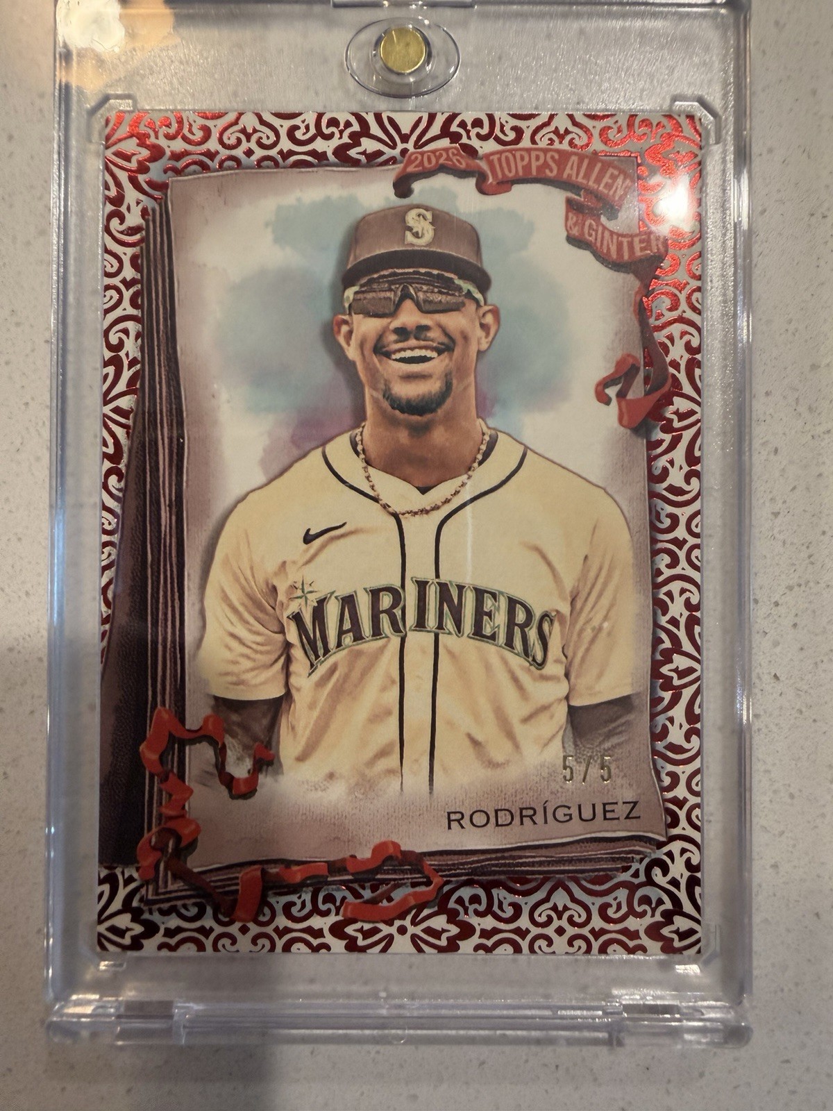Julio Rodriguez Red 5/5 LOP 2026 Topps Allen & Ginter Mint Julio Rodriguez Red 5/5 LOP 2026 Topps Allen & Ginter Mint