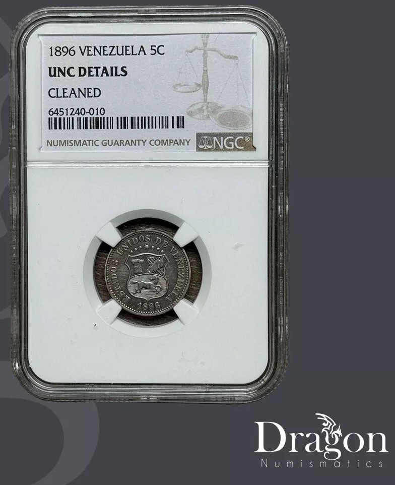 1896 Venezuela 5 Centimos \
