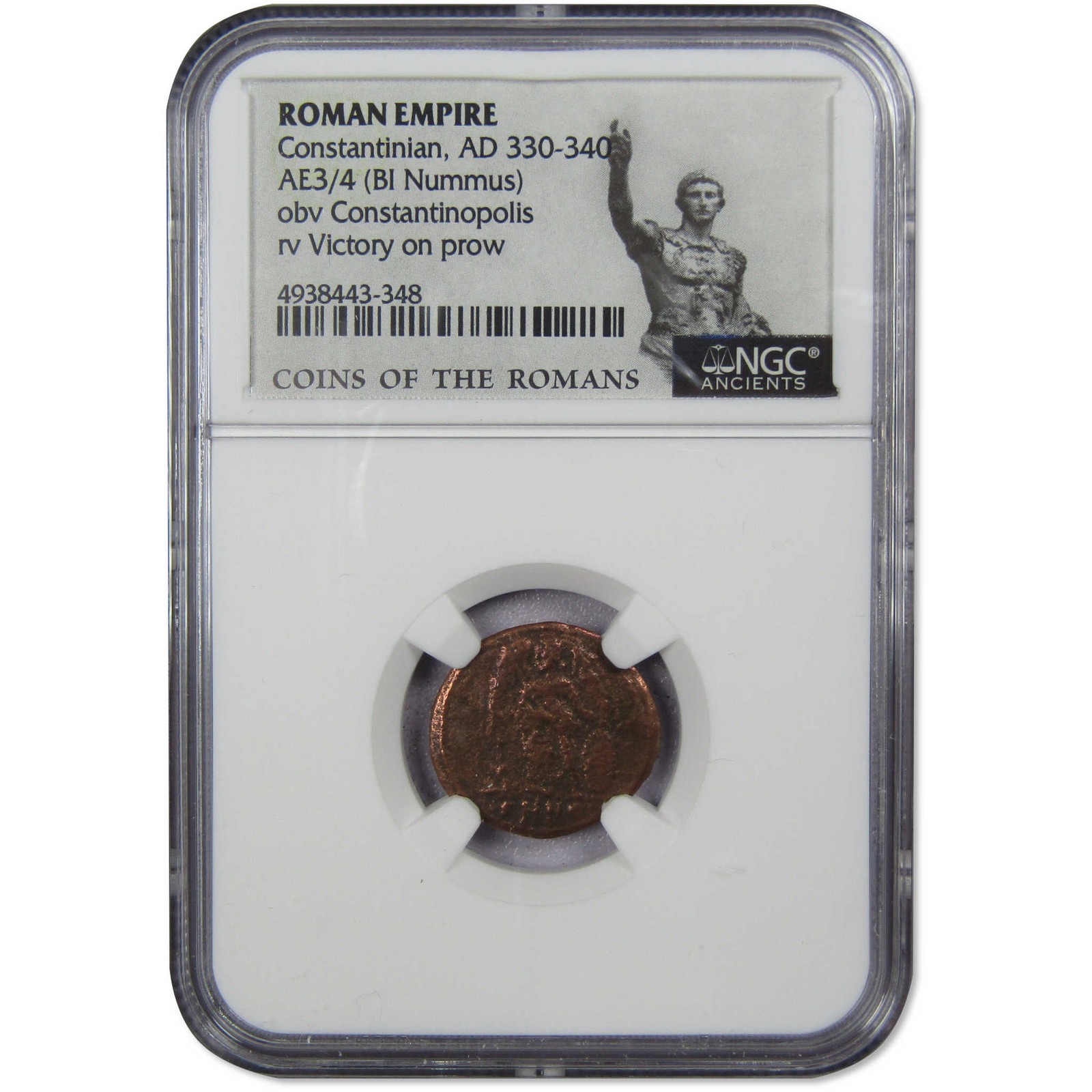 AD 330-40 Constantinian Roman Empire Copper Nummus AE3/4 NGC SKU:OPC49