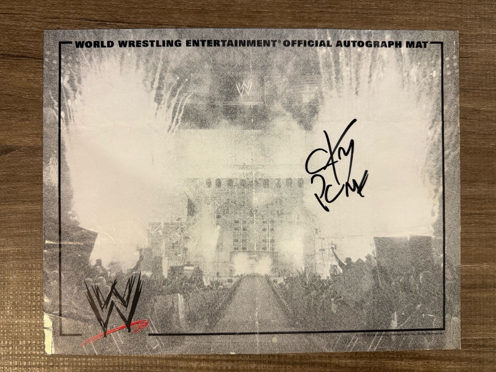 WWE CM Punk 2007 Original Signed Autograph Mat WWE CM Punk 2007 Original Signed Autograph Mat