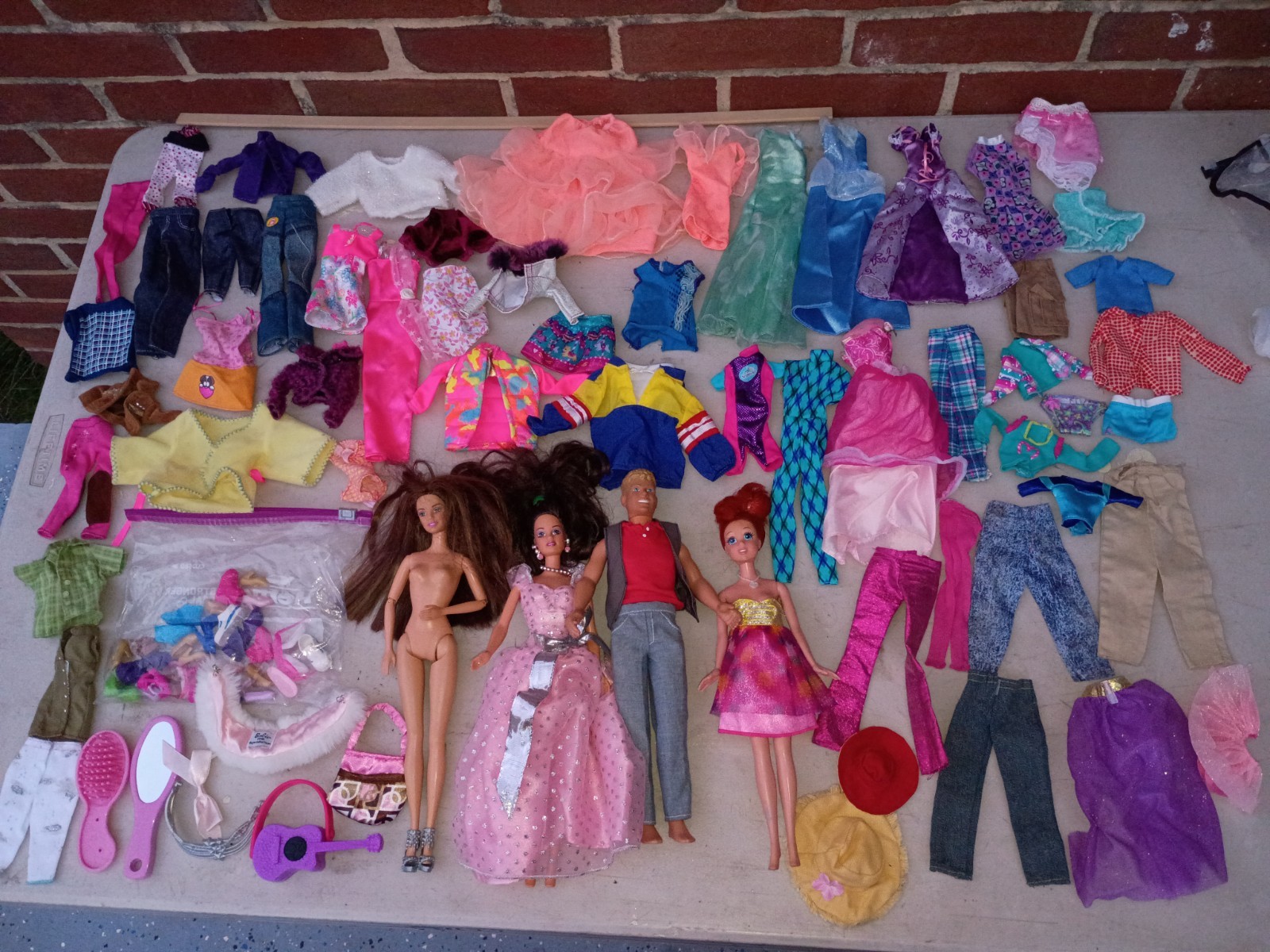 HUGE 90s 00s Mattel & Barbie Fashion 4 Doll Lot w/ Clothes Shoes Accessories