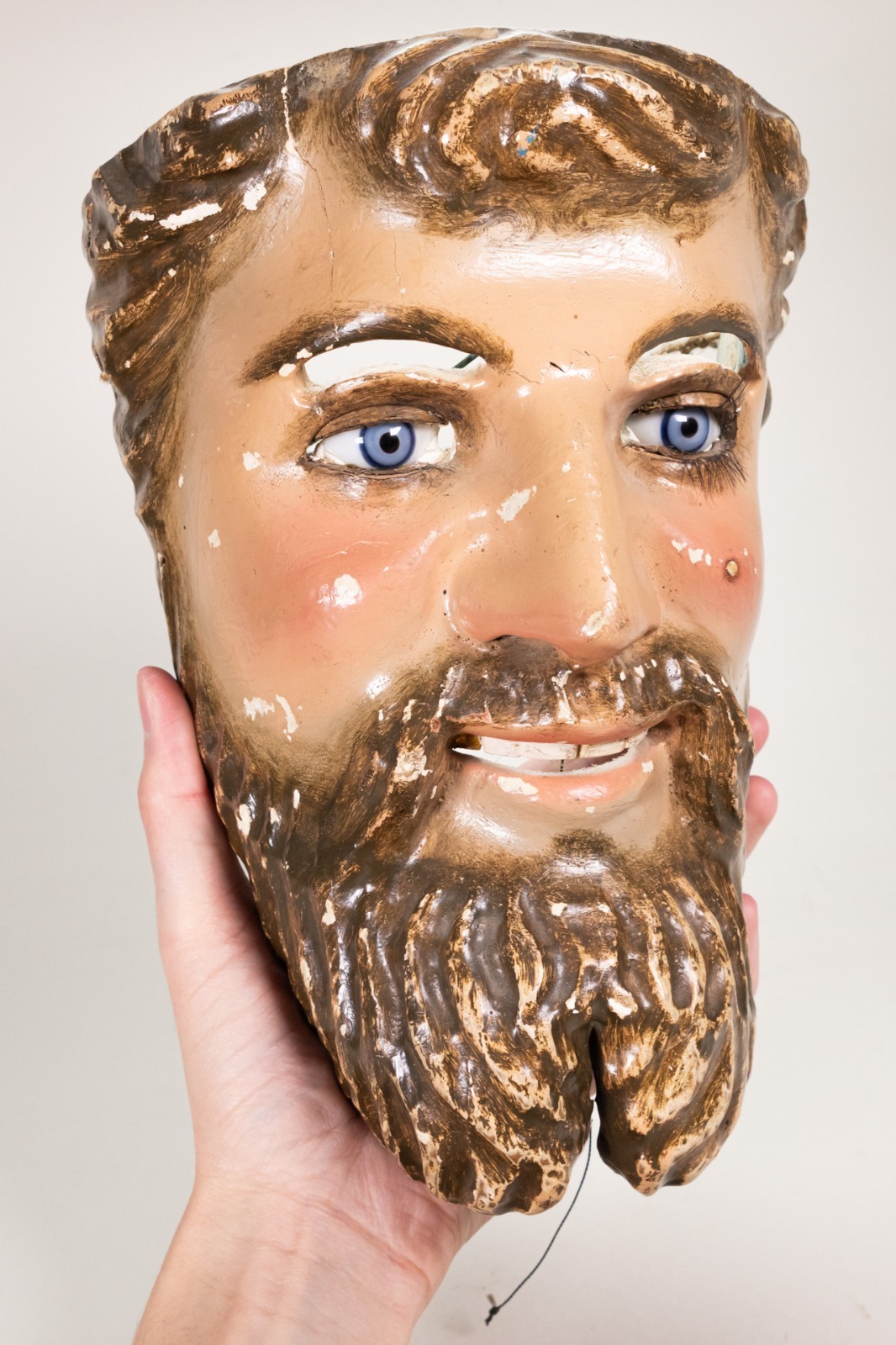 Vintage Mexican Catrin, Tlaxcala Mask w/ Moving Eyelids (c.1950-60?)