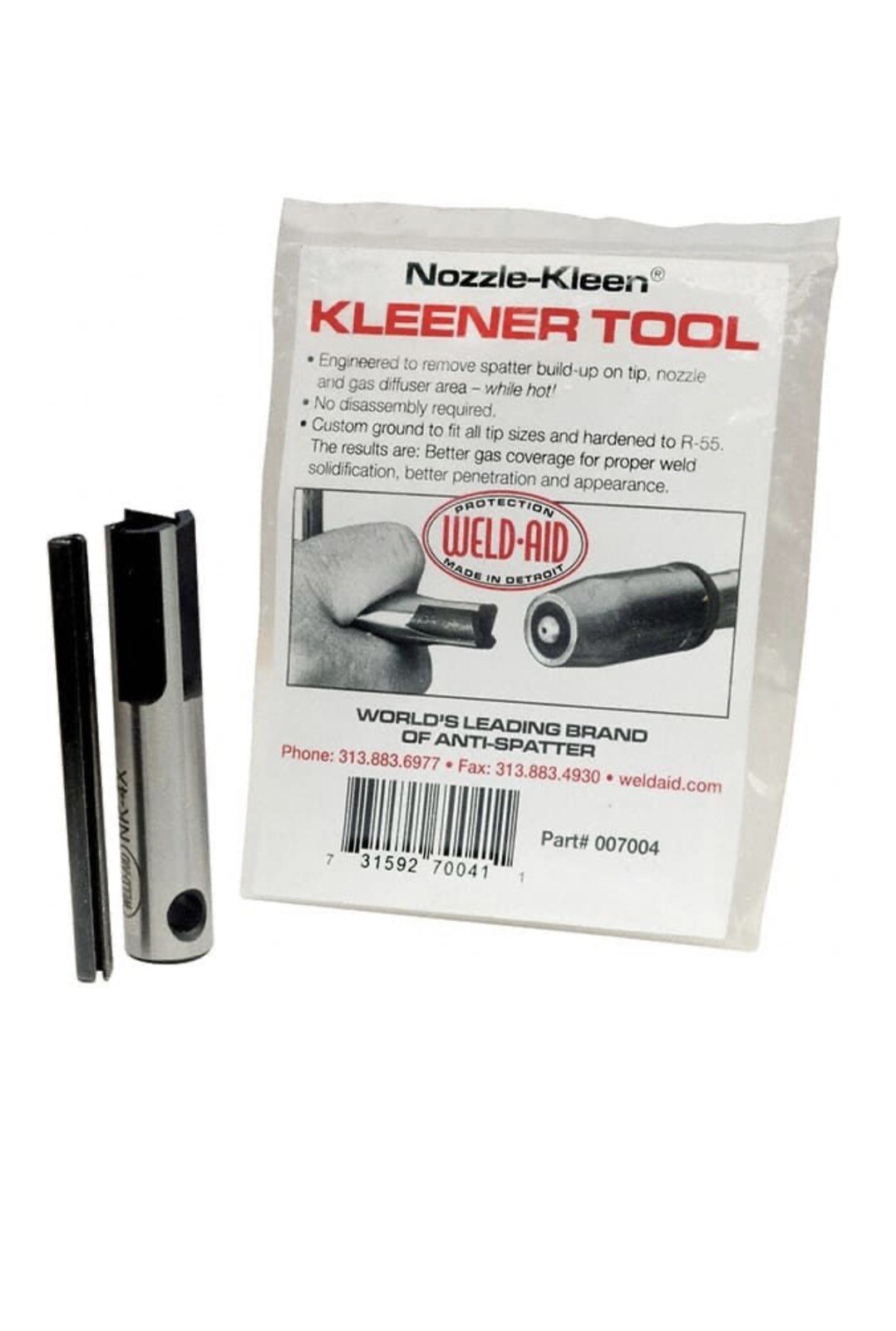 WELD AID 007004X Nozzle Kleener, 5/8” Nozzle Kleen (No Handle Pin ) WELD AID 007004X Nozzle Kleener, 5/8” Nozzle Kleen (No Handle Pin )