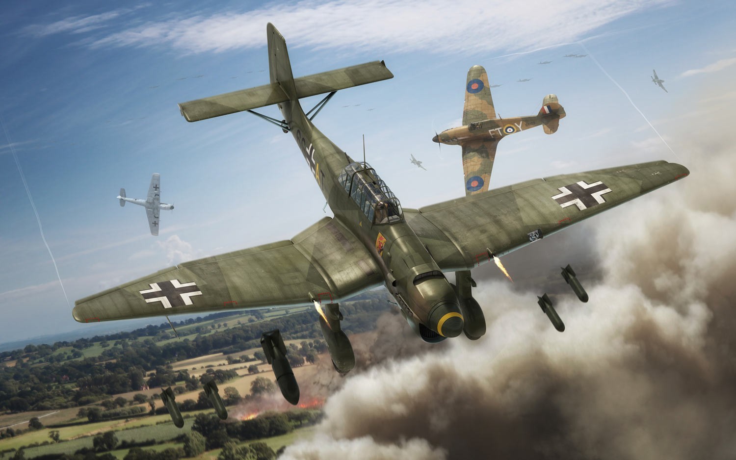World War II military aircraft airplane Boxart Junkers Ju 87 Stuka 11x17 Poster World War II military aircraft airplane Boxart Junkers Ju 87 Stuka 11x17 Poster
