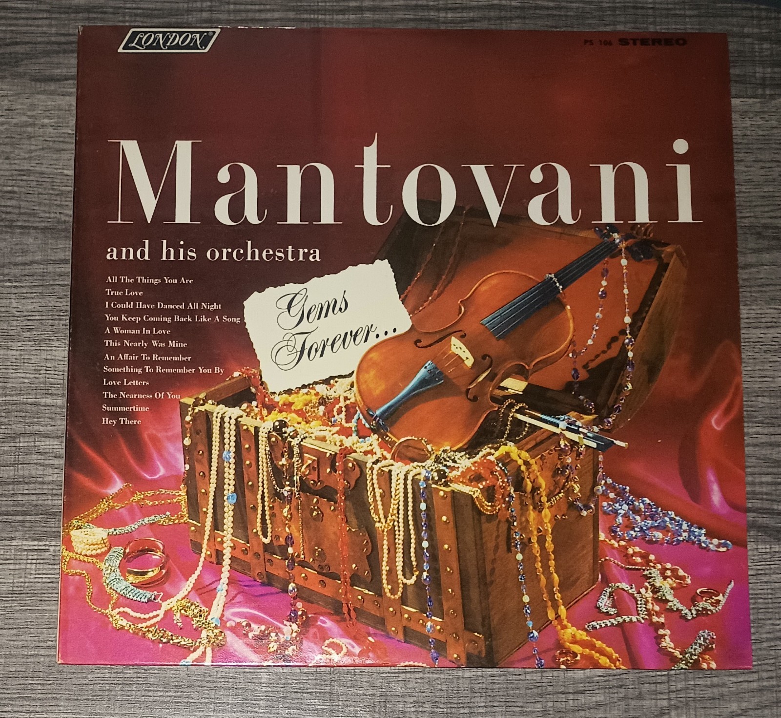 Mantovani And His Orchestra Gems Forever LP Vinyl Record 1958 London 