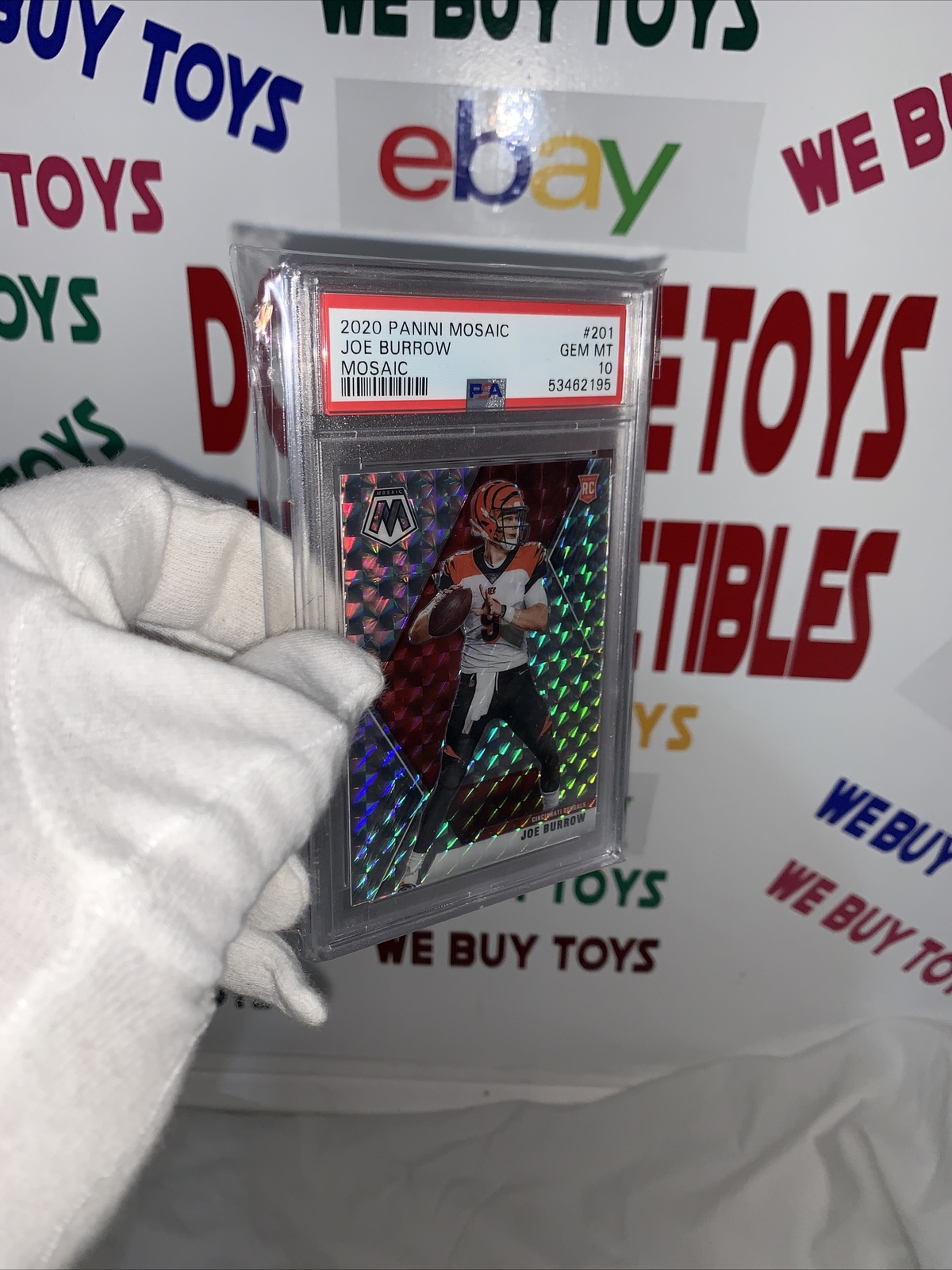 2020 Panini Mosaic Joe Burrow RC SILVER Mosaic Rookie PSA 10 2020 Panini Mosaic Joe Burrow RC SILVER Mosaic Rookie PSA 10